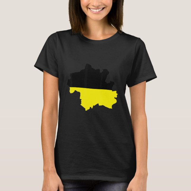 Flagga Karta i staden München Tyskland T Shirt (Framsida)