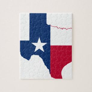 Flagga Karta i Texas Pussel