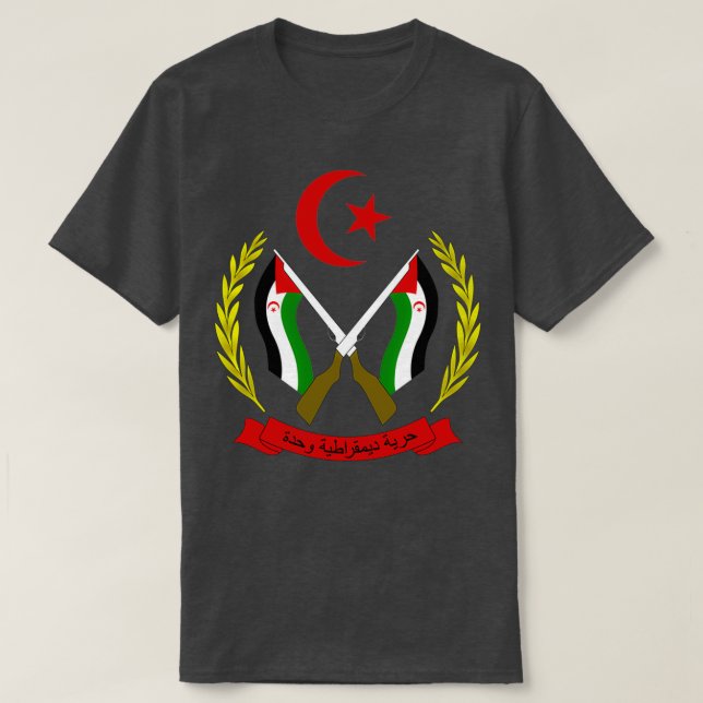 Flagga Karta i Westerna Sahara T Shirt (Design framsida)