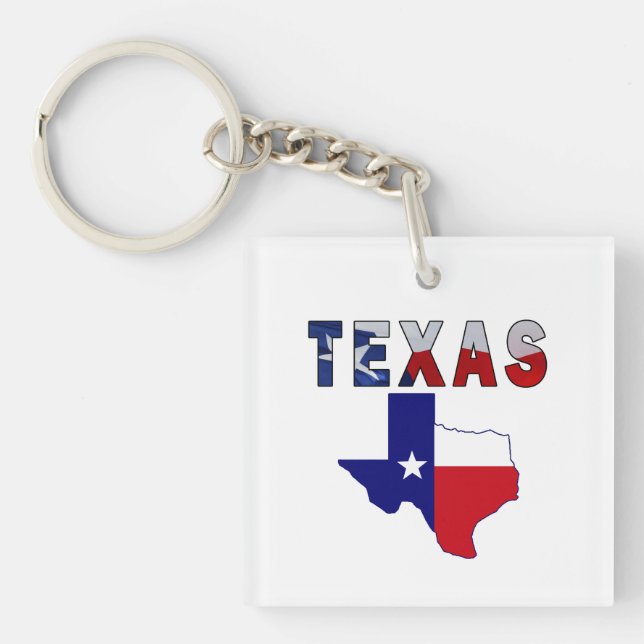 Flagga Karta med Texas (Framsidan)