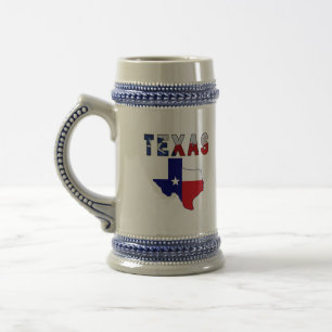Flagga Karta med Texas Sejdel