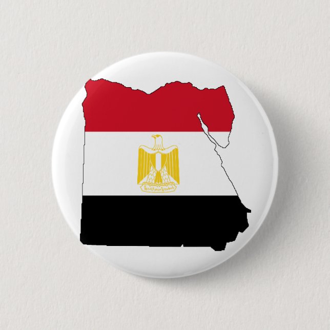 Flagga/Karta över Egypten Knapp (Framsida)