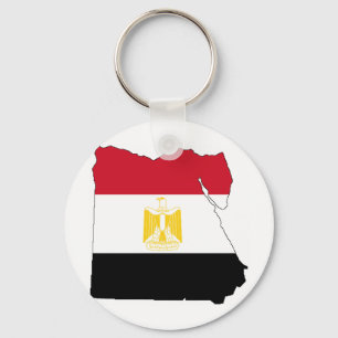 Flagga/Karta över Egypten Nyckelring
