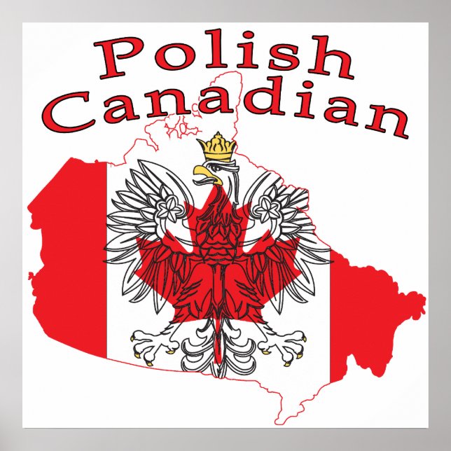 Flagga Karta, Polen Poster (Framsidan)