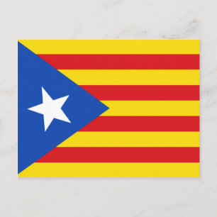 Flagga Katalonien Vykort