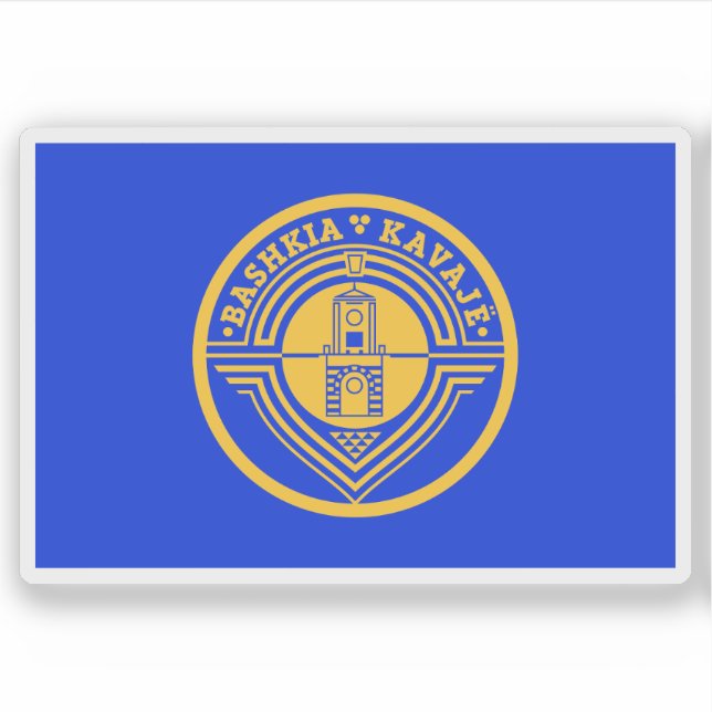 Flagga Kavajë, Albanien Klistermärken (Framsida)