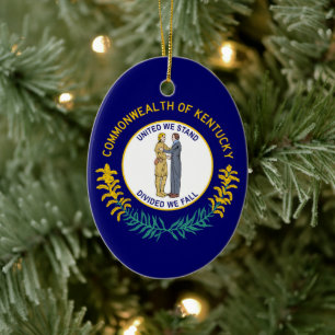 Flagga Kentucky Julgransprydnad Keramik