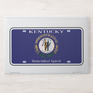 Flagga Kentucky State License Plate HP Laptopskin