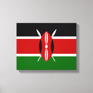 Flagga Kenya-Afrikan Canvastryck