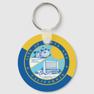 Flagga Keychain i staden Santa Ana (Kalifornien) Nyckelring