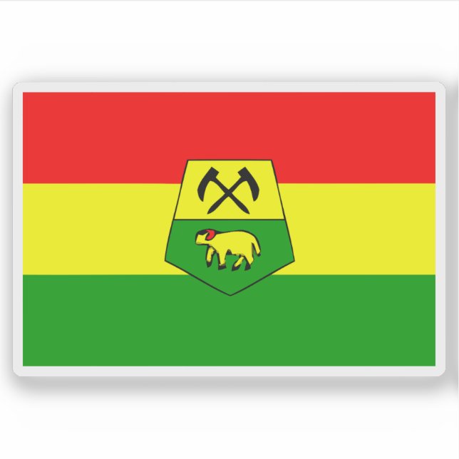 Flagga Khouribga, Marocko Klistermärken (Framsida)