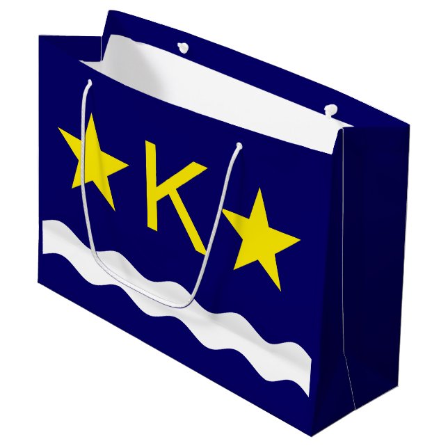 Flagga Kinshasa, Kongo Large Gift Bag (Framsidan Vinklad)