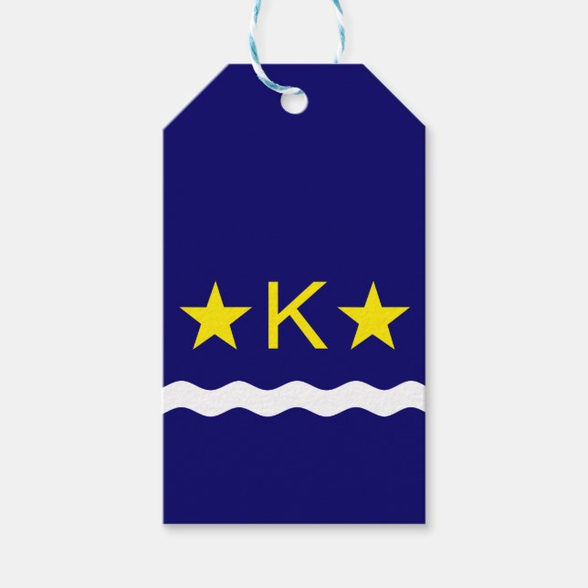 Flagga Kinshasa, Märkrna i Kongo Gift Presentetikett (Framsidan)