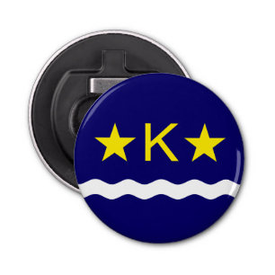 Flagga Kinshasa, öppnare i Kongo Flaska