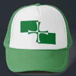 Flagga Kirkcudbrightshire Headsweats Hat Keps<br><div class="desc">Hat med design med en flagga av Kirkcudbrightshire,  i Skottland,  Underbar Storbritannien; grönt och vit flagga med kor av Cuthbert</div>