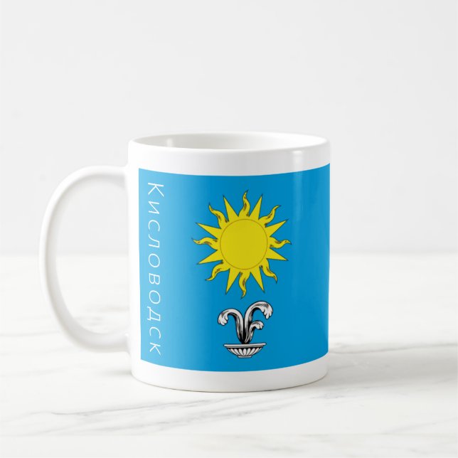 Flagga Kislovodsk, Ryssland Kaffemugg (Vänster)
