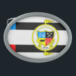 Flagga Knoxville, Tennessee<br><div class="desc">Bälte Buckle med en utformning med flagga Knoxville, Tennessee. En svart, vit, blå och röd flagga</div>