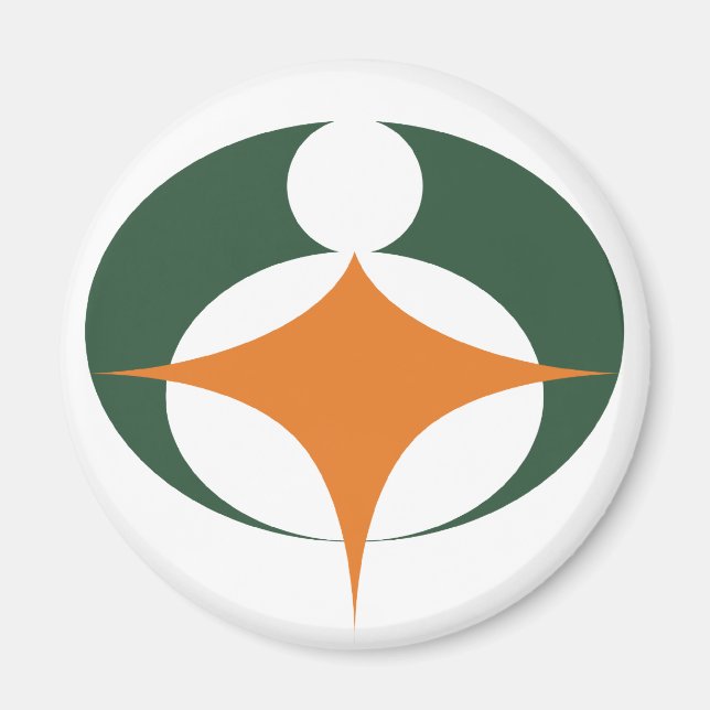 Flagga Koga, Shiga, Japan Magnet (Framsidan)