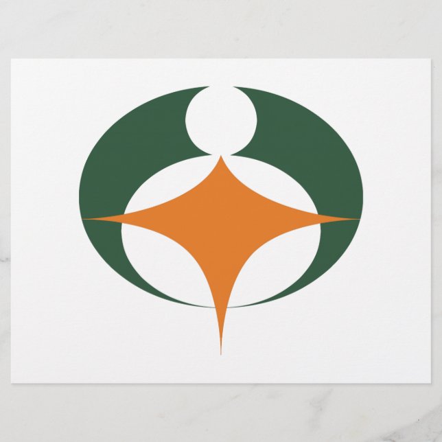 Flagga Koga, Shiga, Japan Reklamblad (Framsidan)