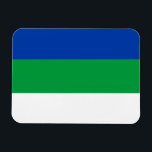 Flagga Komi-republiken Magnet<br><div class="desc">Patriotisk flagga Komi-republiken</div>