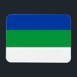 Flagga Komi-republiken Magnet<br><div class="desc">Patriotisk flagga Komi-republiken</div>
