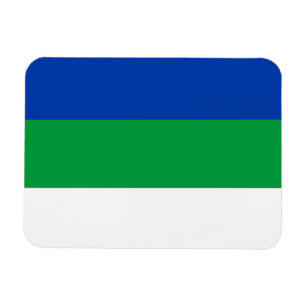 Flagga Komi-republiken Magnet