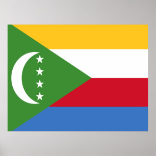 Flagga Komorerna Poster