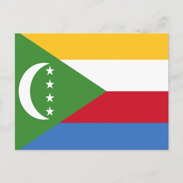 Flagga Komorerna Vykort (Framsida)