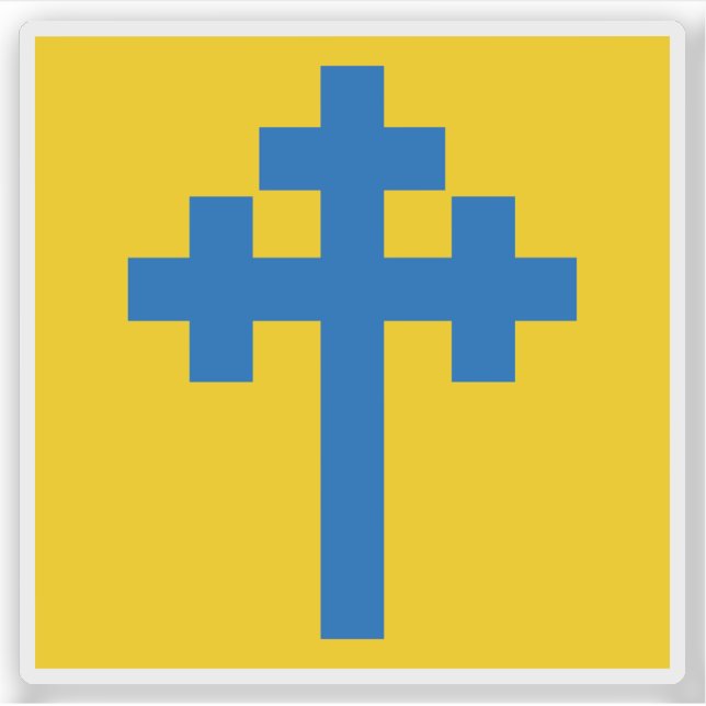 Flagga Köping, Sverigen Klistermärken (Framsida)