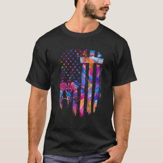 Flagga Kor Nurse Patriotic American Nursing Studen T Shirt