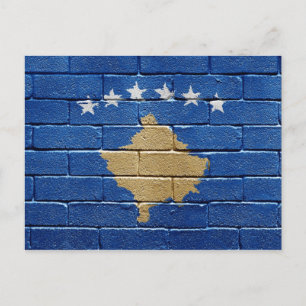 Flagga Kosovo Vykort