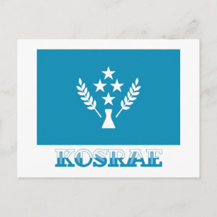Flagga Kosrae, namn Vykort