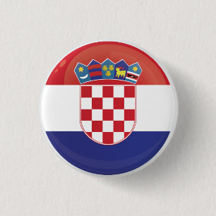 Flagga Kroatien Round Icon Knapp