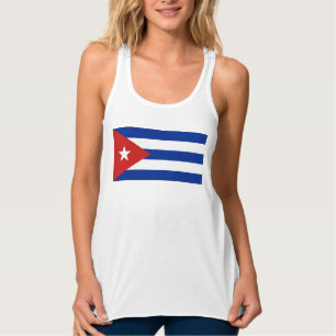 Flagga Kuba - Bandera de Cuba Linne Med Racerback