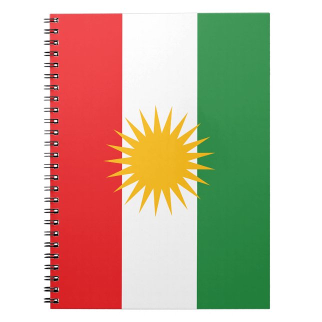 Flagga Kurdistan Anteckningsbok (Framsidan)