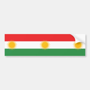 Flagga Kurdistan Bildekal