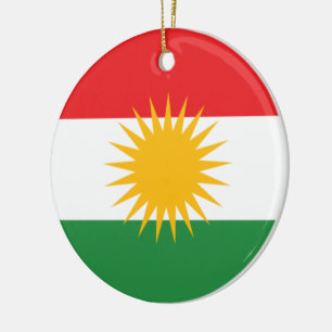 Flagga Kurdistan Julgransprydnad Keramik