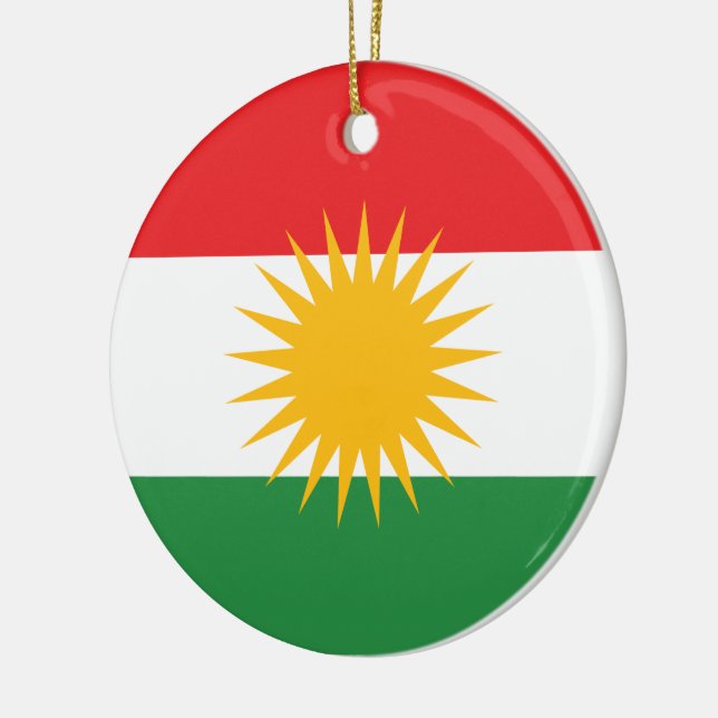 Flagga Kurdistan Julgransprydnad Keramik (Vänster)