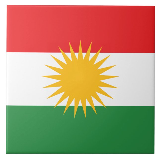 Flagga Kurdistan Kakelplatta (Framsidan)