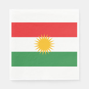 Flagga Kurdistan Pappersservett