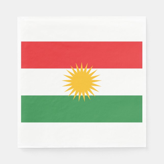 Flagga Kurdistan Pappersservett (Framsidan)