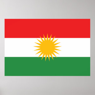 Flagga Kurdistan Poster