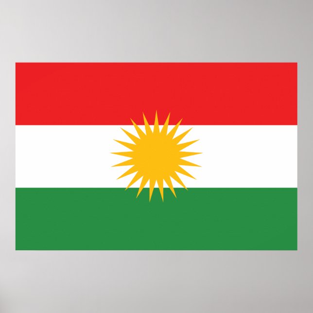 Flagga Kurdistan Poster (Framsidan)