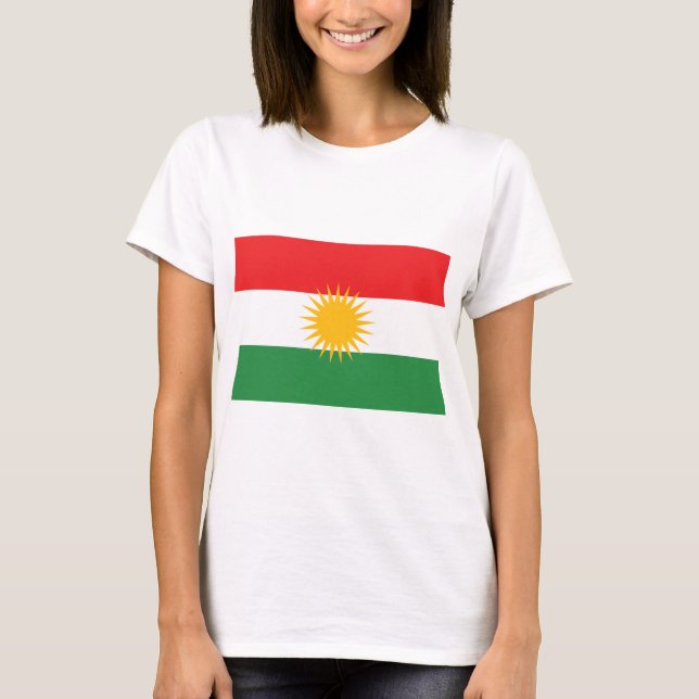 Flagga Kurdistan T Shirt (Framsida)