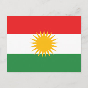 Flagga Kurdistan Vykort
