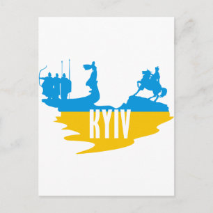 Flagga Kyiv Vykort