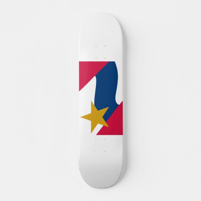 Flagga Lafayette, Indiana Mini Skateboard Bräda 18,5 Cm (Framsida)
