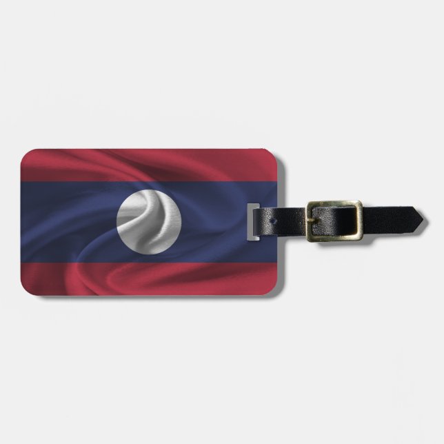 Flagga Laos Bagagebricka (Horisontell Framsida)