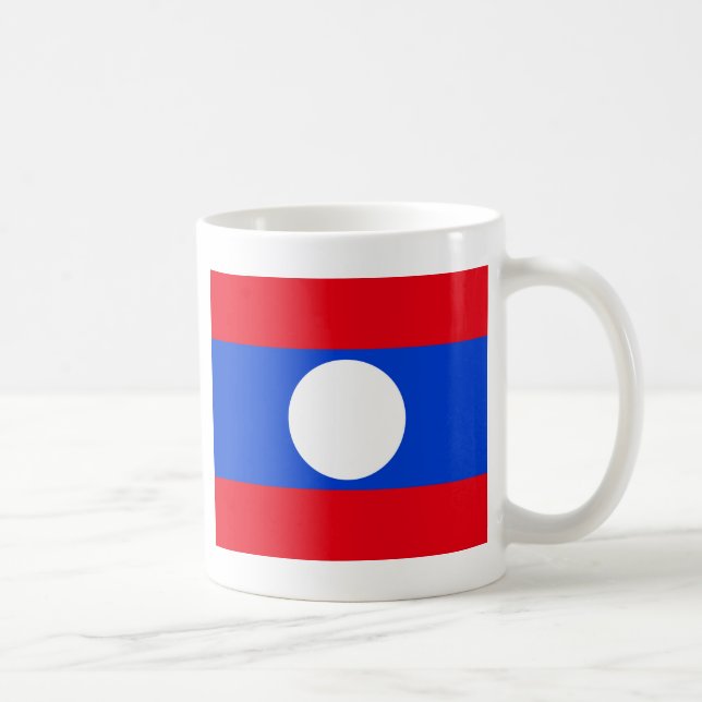 Flagga Laos Kaffemugg (Höger)