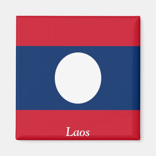 Flagga Laos Magnet (Framsidan)